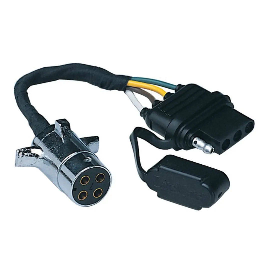 Husky Towing 13173 4-Round to 4-Flat Trailer Wiring Adapter
