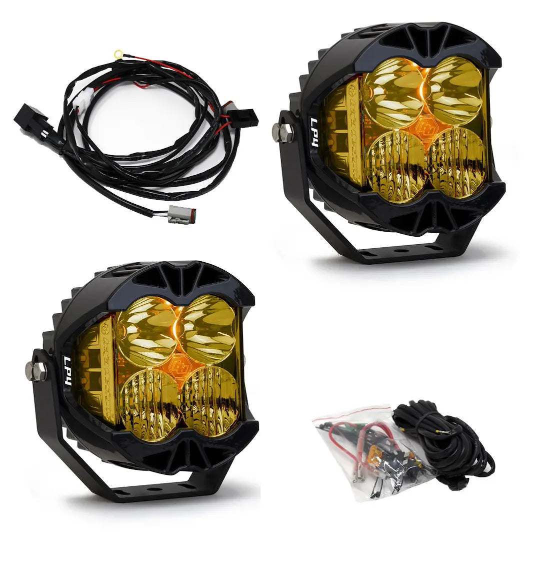 Baja Designs LP4 Pro Pair Amber Driving/Combo Lights