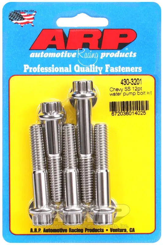 ARP Stainless Steel Water Pump Bolt Kit (Part #4303201)