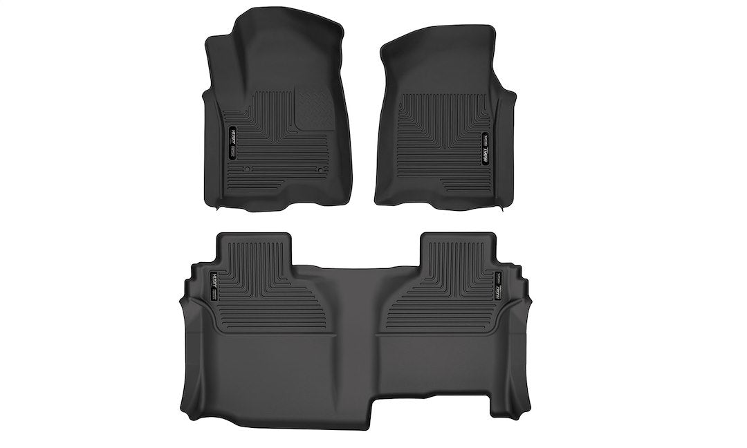 HUSKYLINER X-ACT Front & Second Seat Floor Liner for Chevrolet Silverado & GMC Sierra 1500-3500 HD (2019-2021)