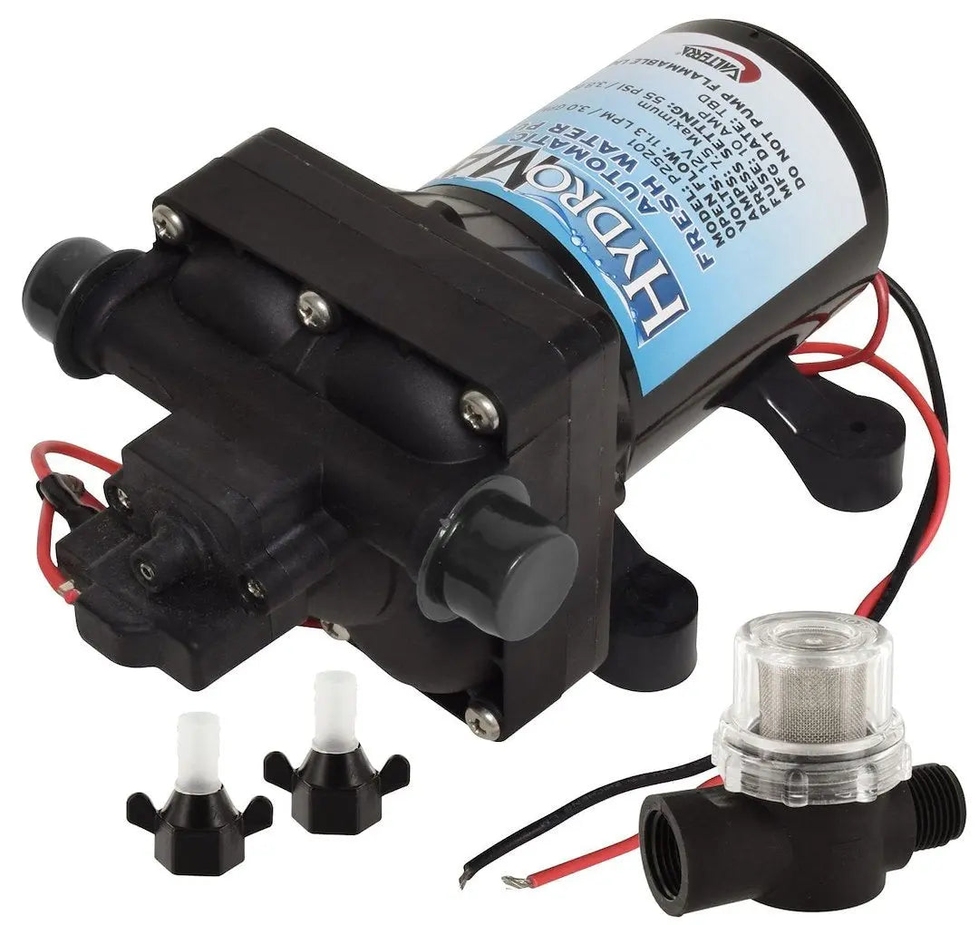 Valterra LLC Water Pump, 3 GPM, 55 PSI - Reliable RV and Marine Water Supply Solution