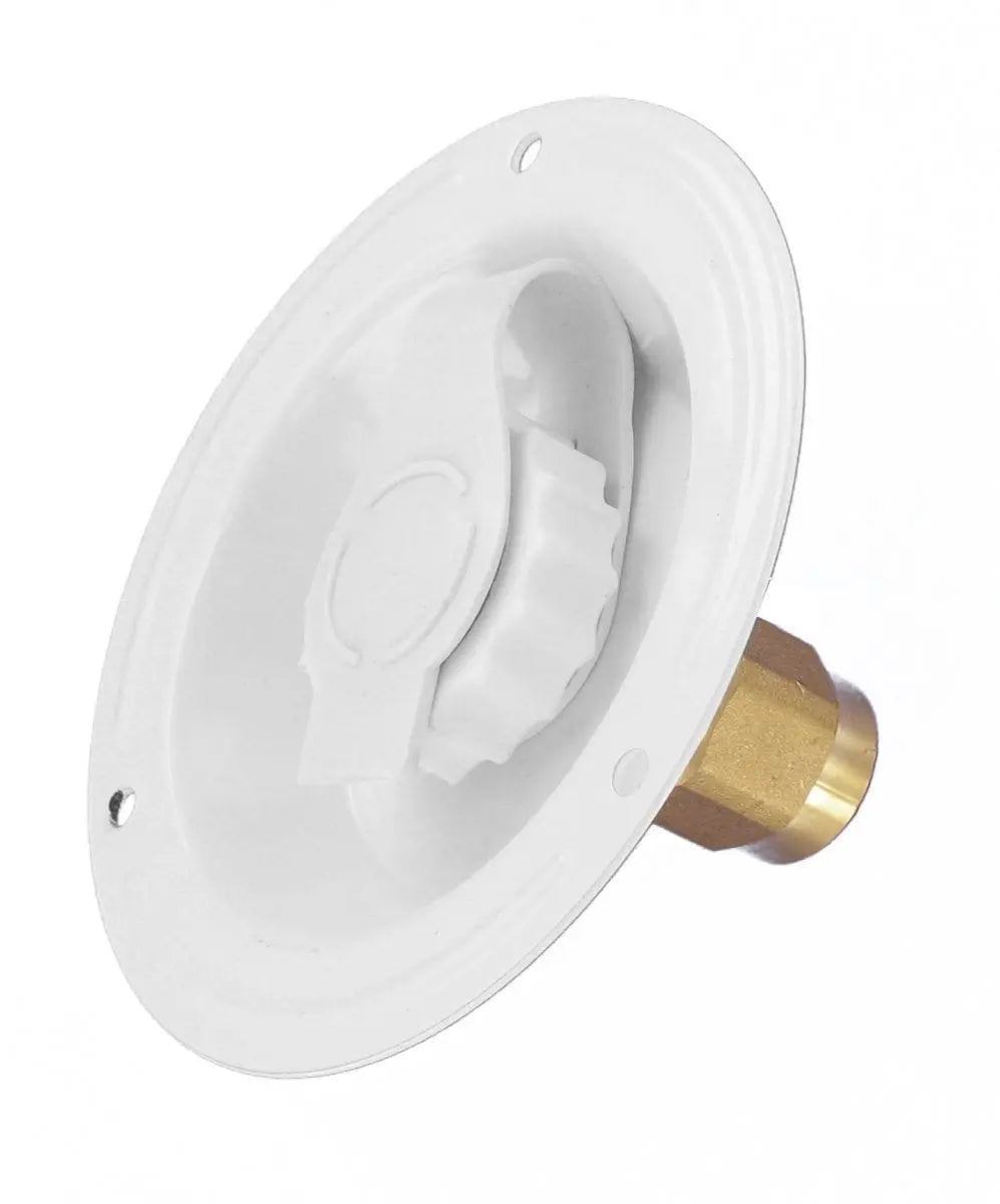 Valterra LLC Inlet Receiver Metal White Part A010176LF for RV and Marine Applications
