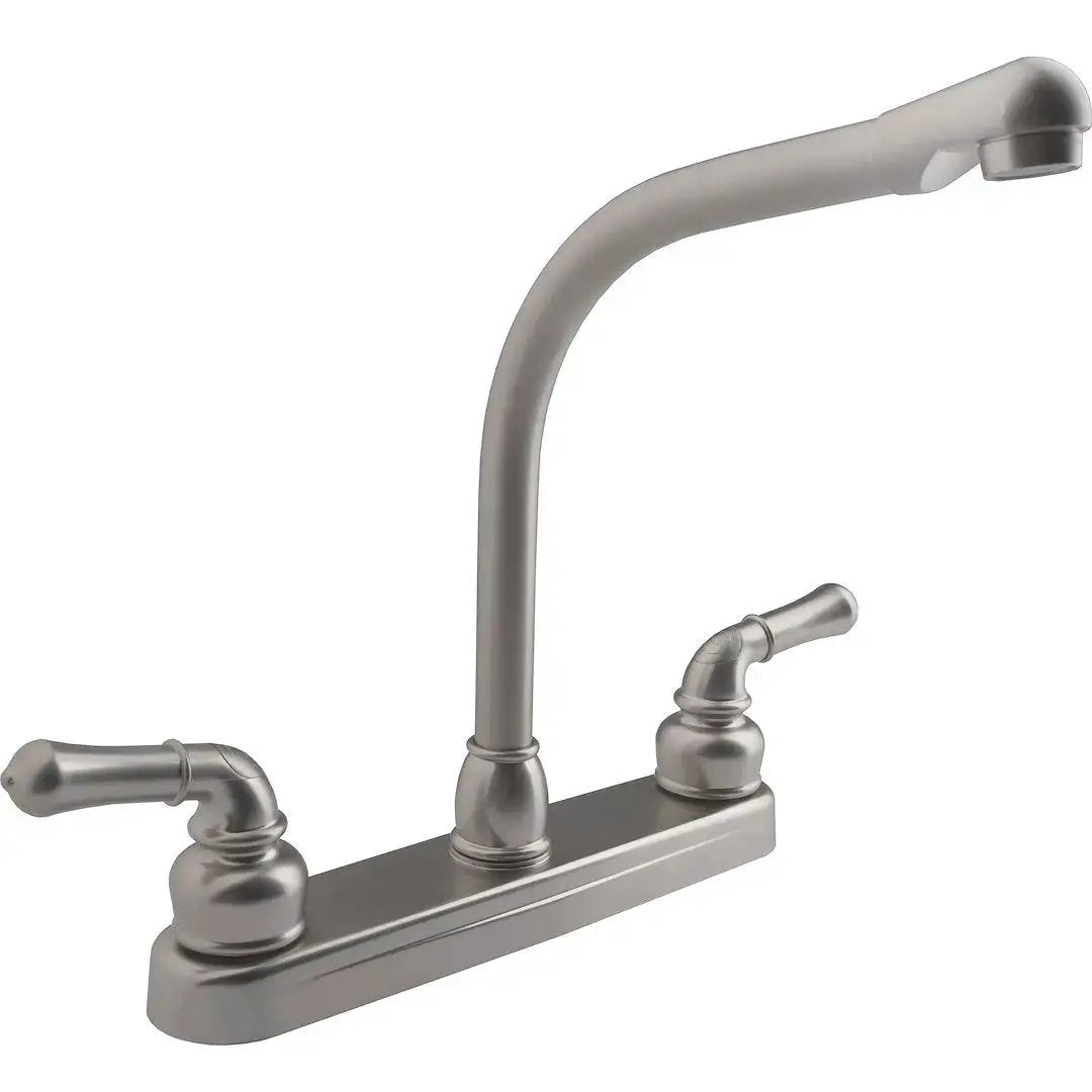 DURA FAUCET DFPK210CSN Hi-Rise RV Kitchen Faucet with Extended Reach and Durable Construction by DURA FAUCET