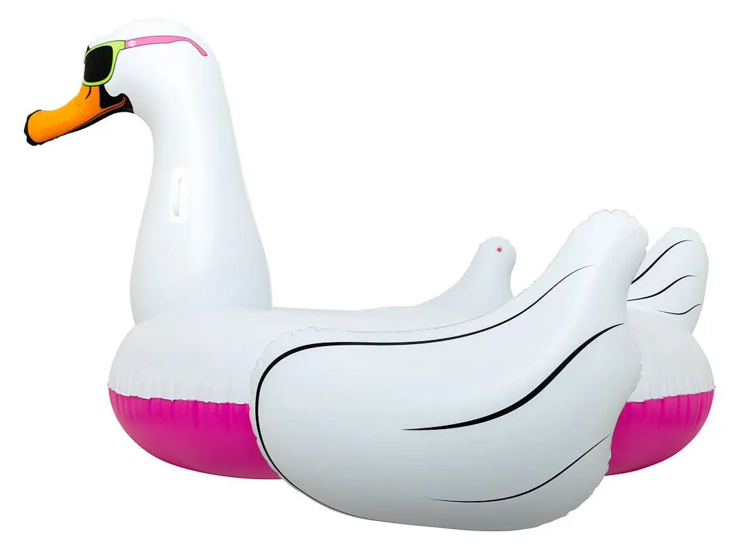AIRHEAD Cool Swan Pool Float - Comfortable Inflatable Lounge for Relaxing Water Fun