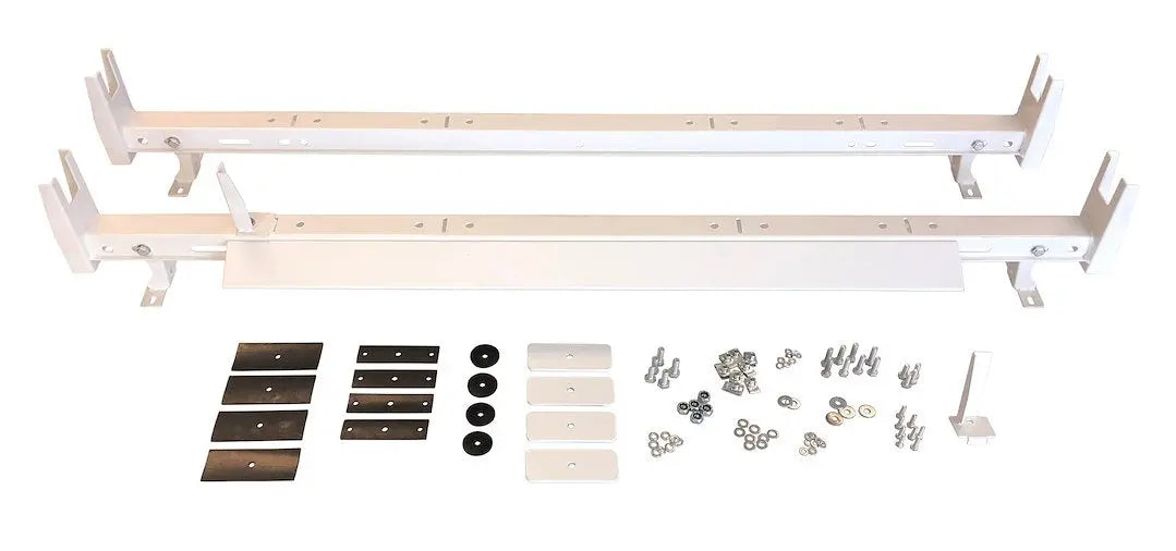 TrailFX Van Rack 2 Bar Non-RG Mount White for Nissan NV and Ford Transit Connect