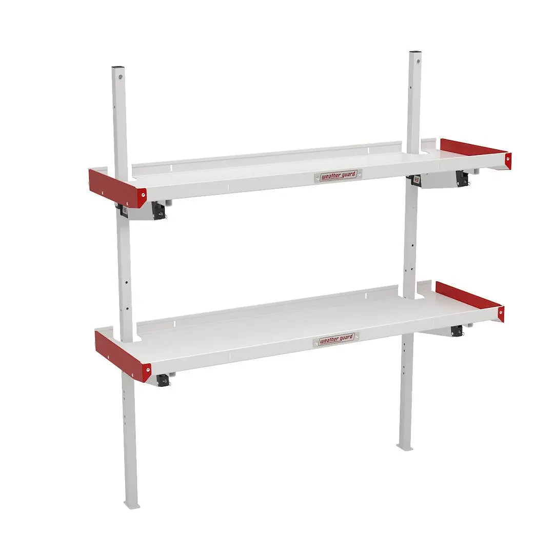 WeatherGuard 60' Folding Shelf - Durable Storage Solution for Commercial and Industrial Use
