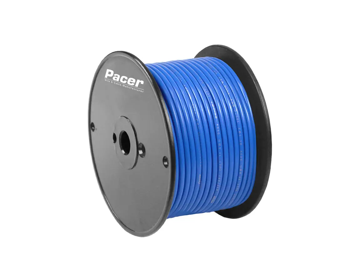 PACER 18 AWG UL Blue Thermocouple Wire, 100 Feet Roll (Part Number: WUL18BL100)