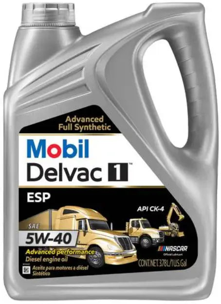 Mobil Delvac 1 ESP 5W-40 Synthetic Motor Oil - 3 Gallon Containers
