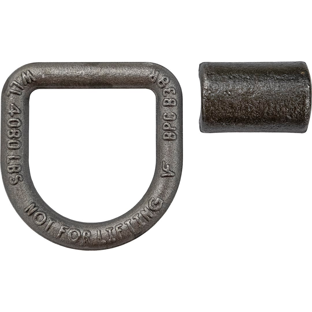 Buyers Prod D-Ring 1/2 Inch with Weld-On Flange - 2-1/2 x 2-3/8 Inches