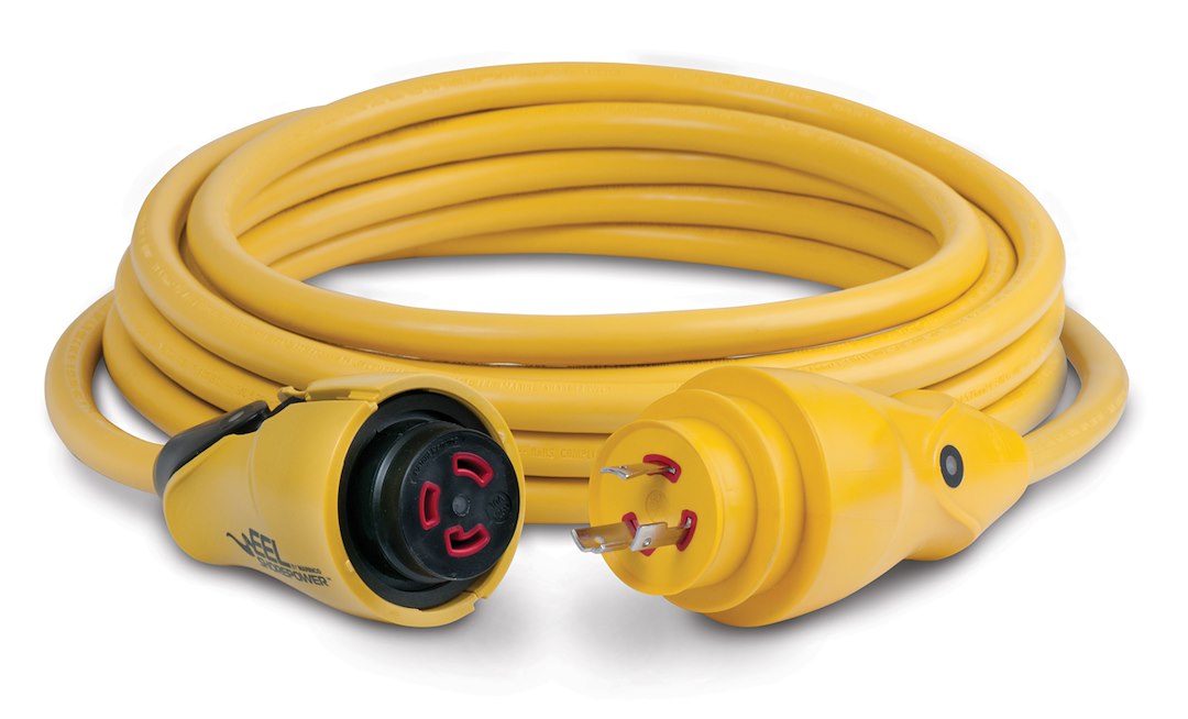 Marinco CS3025 30-Amp 125-Volt Yellow Electrical Cordset, 25 Feet