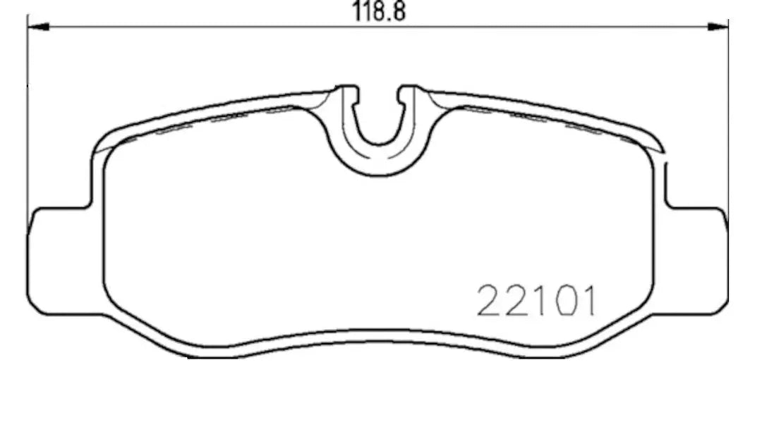 Hella Brake Pad Set for Disc Brake - Part Number 355021761