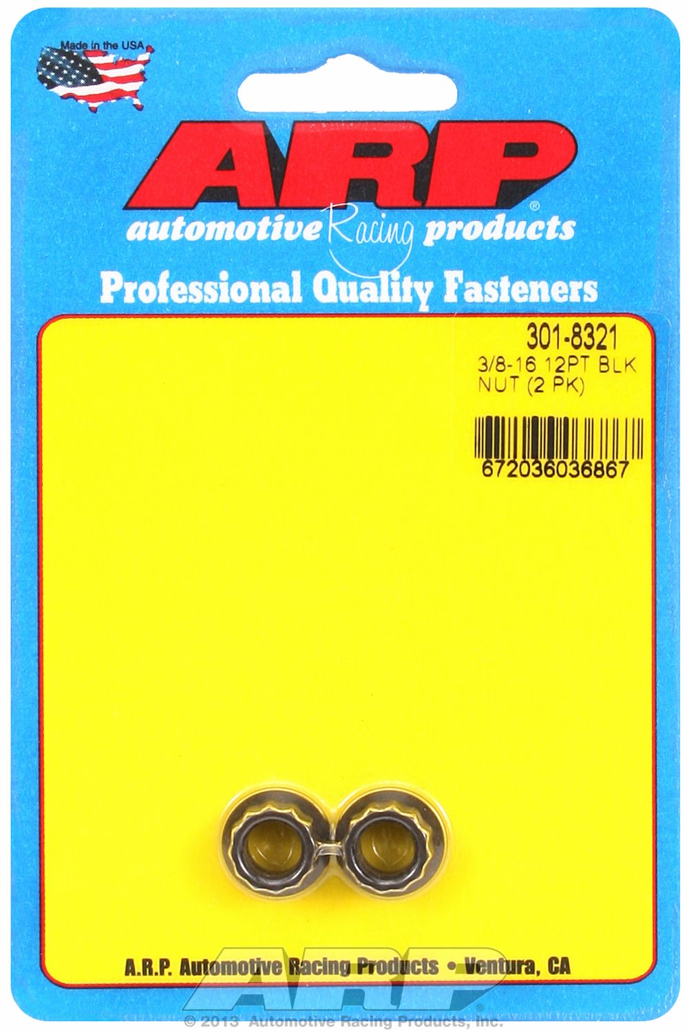 ARP 4018301 3/8 Inch Stainless Steel Bolts - Pack of 1