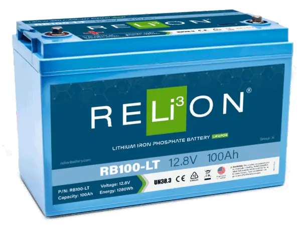 RELION RB100LT 12.8V 100Ah Lithium Iron Phosphate (LiFePO4) Battery