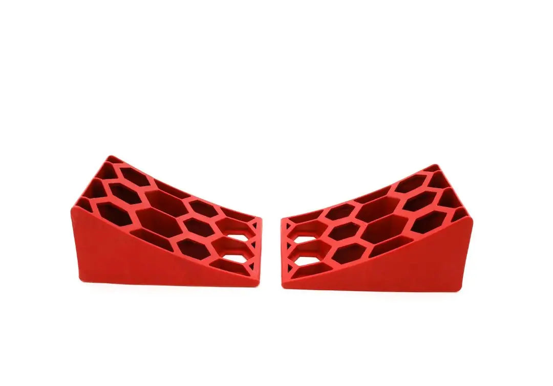 Weigh Safe Double Wheel Chock Set (4 Wheel Chocks) WSDWCS for Secure Vehicle Stabilization