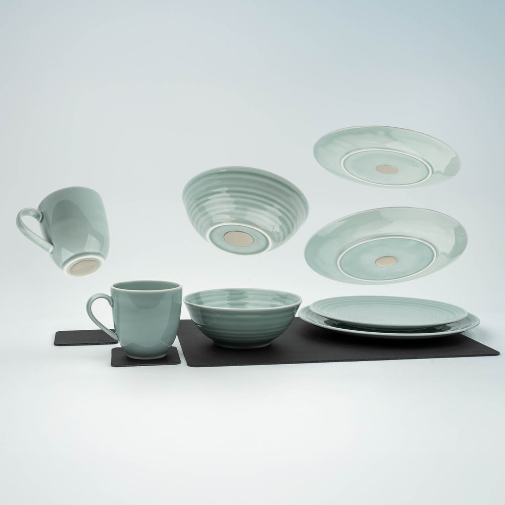 SILWY MAGNET Porcelain Tableware Set Cyan - Elegant Dinnerware Collection