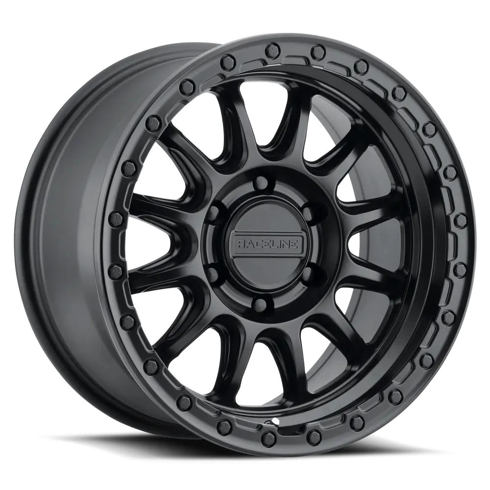 Raceline Alpha Satin Black 17x8.5 Aluminum Wheel – 6x139.7 Bolt Pattern +3 Offset