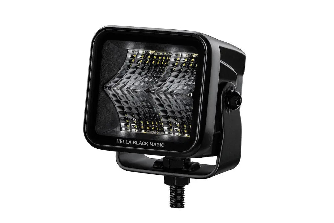 HELLA Black Series 2.7-Inch LED Cube Light Kit Part #358176801 for Off-Road and Utility Vehicles