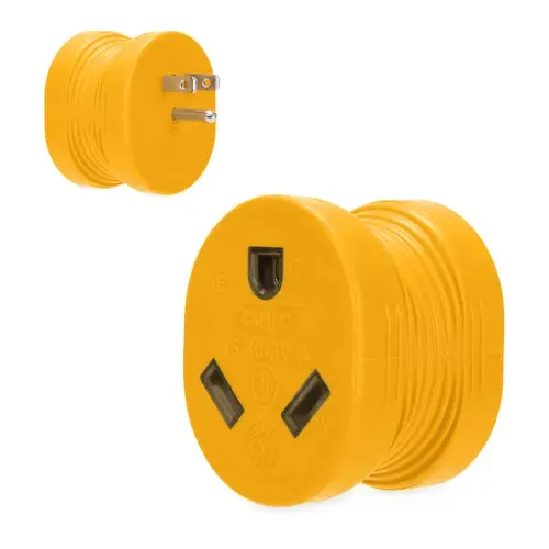 Camco 55223 15M 30F Electric Adapter for RV and Marine Applications by CAMCO