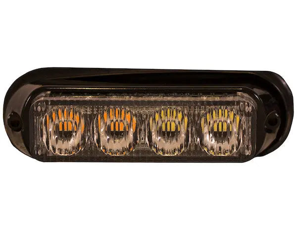 Buyers Prod Light Strobe 4-3/4 inch 4 LED Amber/Clear - Part Number 8891132