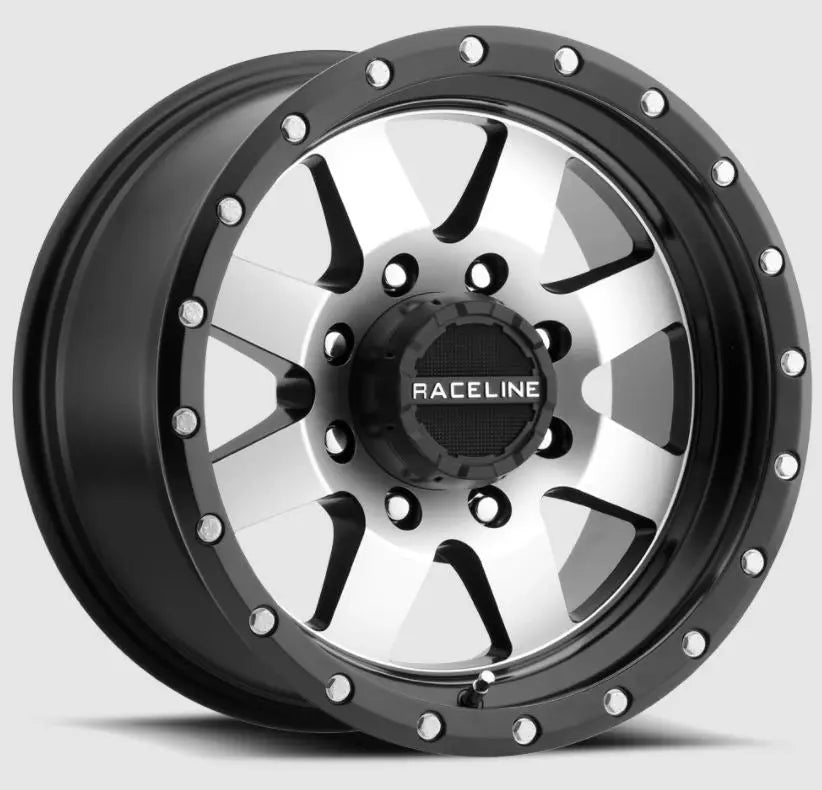 Raceline Defender Machined CC 17x9 Inch Wheel - 5x127 Bolt Pattern, -1 Offset