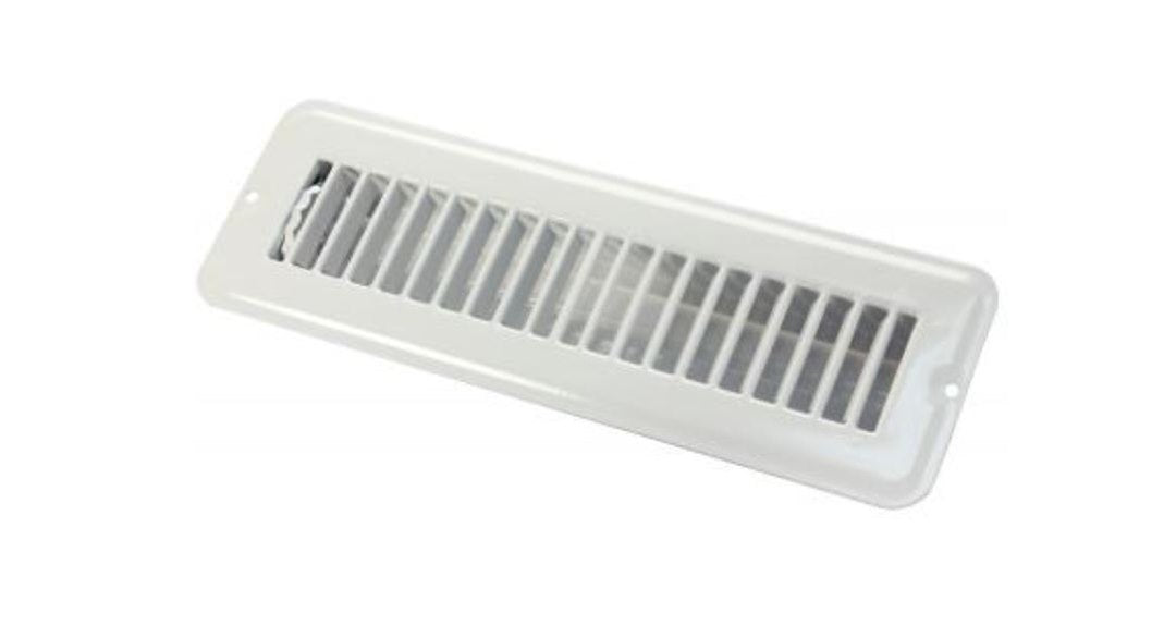 JR Products 0228905 2 x 10 Floor Register with Metal White Finish