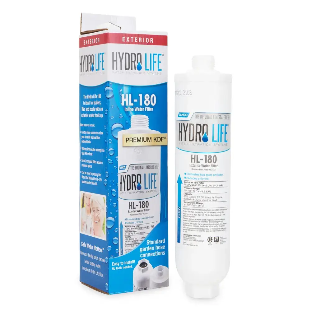 Camco HL 180 Hose Filter - Reliable Water Filtration for RVs and Marine Applications by CAMCO