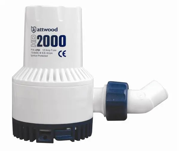Attwood Marine Pump HD 2000 12V - Reliable 12-Volt Marine Bilge Pump