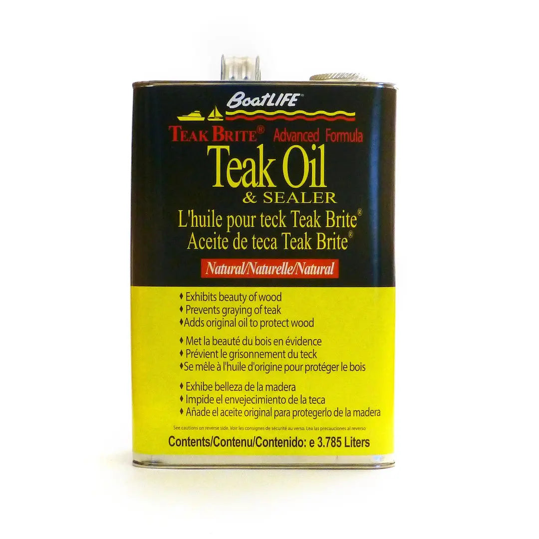 LIFE INDUST. Teak Oil Natural 128 fl oz – Protective Finish for Wood Surfaces