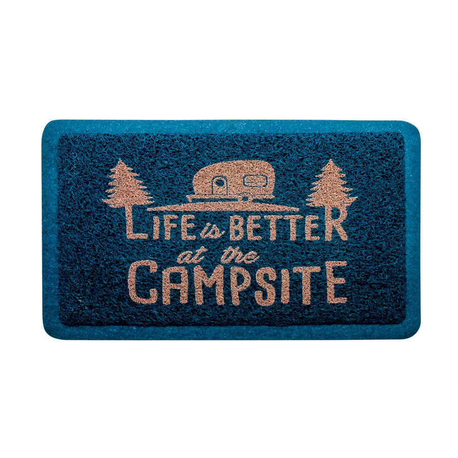 Camco Libatc Scrub Rug in Blue and Orange, Small - Model 53201