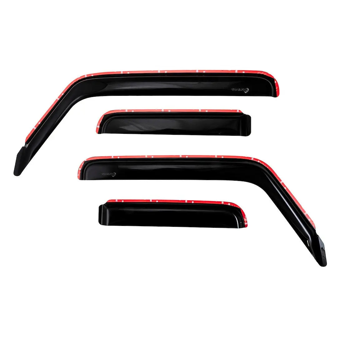TrailFX In-Channel Window Vents Smoke 4-Piece Set for Jeep Wrangler and Gladiator