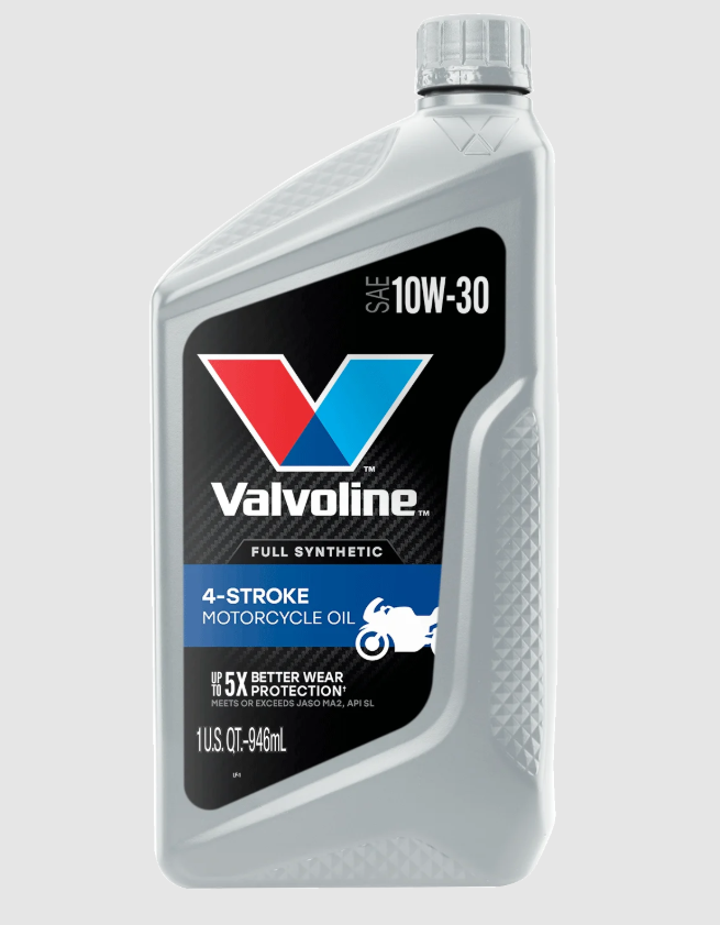 Valvoline Full Synthetic Motorcycle Oil 10W-30, Part Number 910283, 6-Quart Case