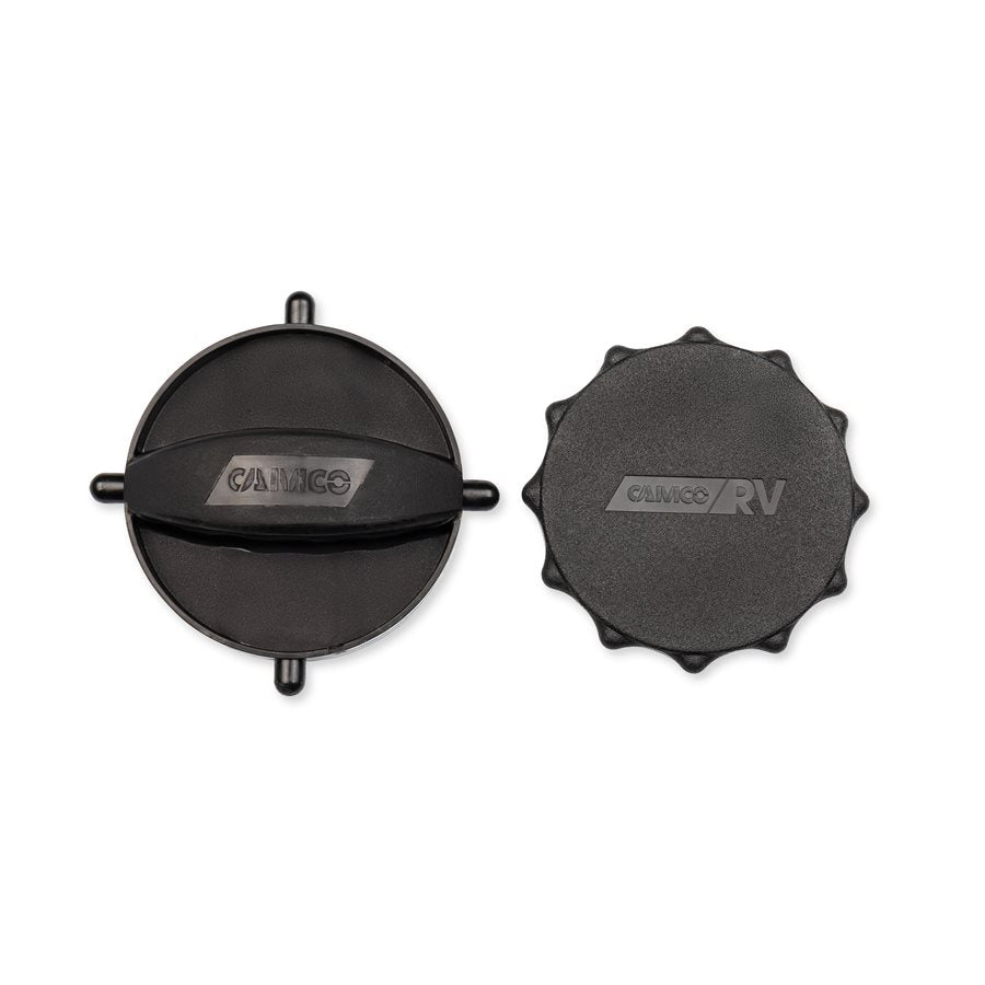 Camco RHINCPS2PKBay and Elbow Caps Part #39753 - Durable RV and Marine Hose End Caps