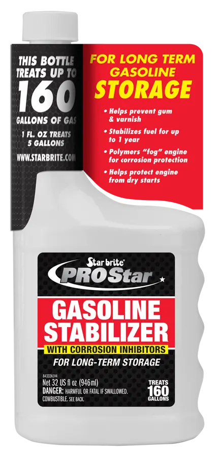 Star Brite EZ Store EZ Start Gas Storage Additive - Convenient Fuel Stabilizer for Marine & RV Engines
