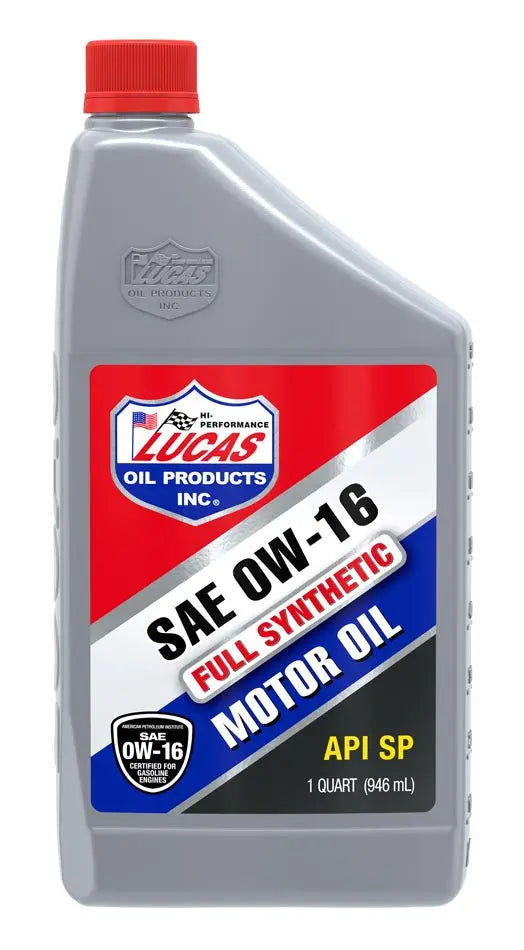 Lucas Oil Synthetic SAE 0W-16 API SP ILSAC GF Motor Oil - Part Number 11181