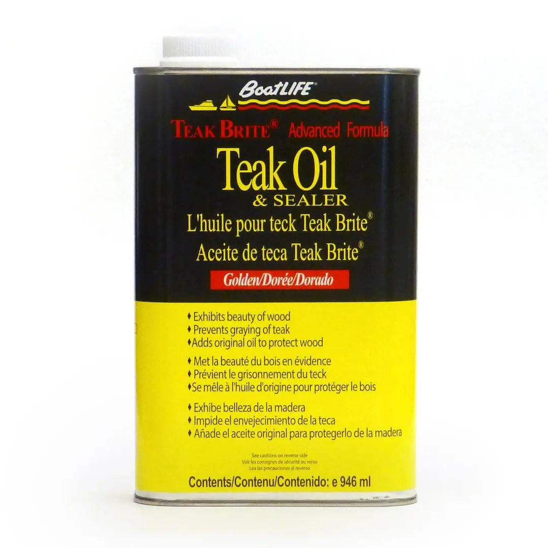 LIFE INDUST. Teak Oil 32 fl oz. Golden - Enhance and Protect Your Wood Surfaces