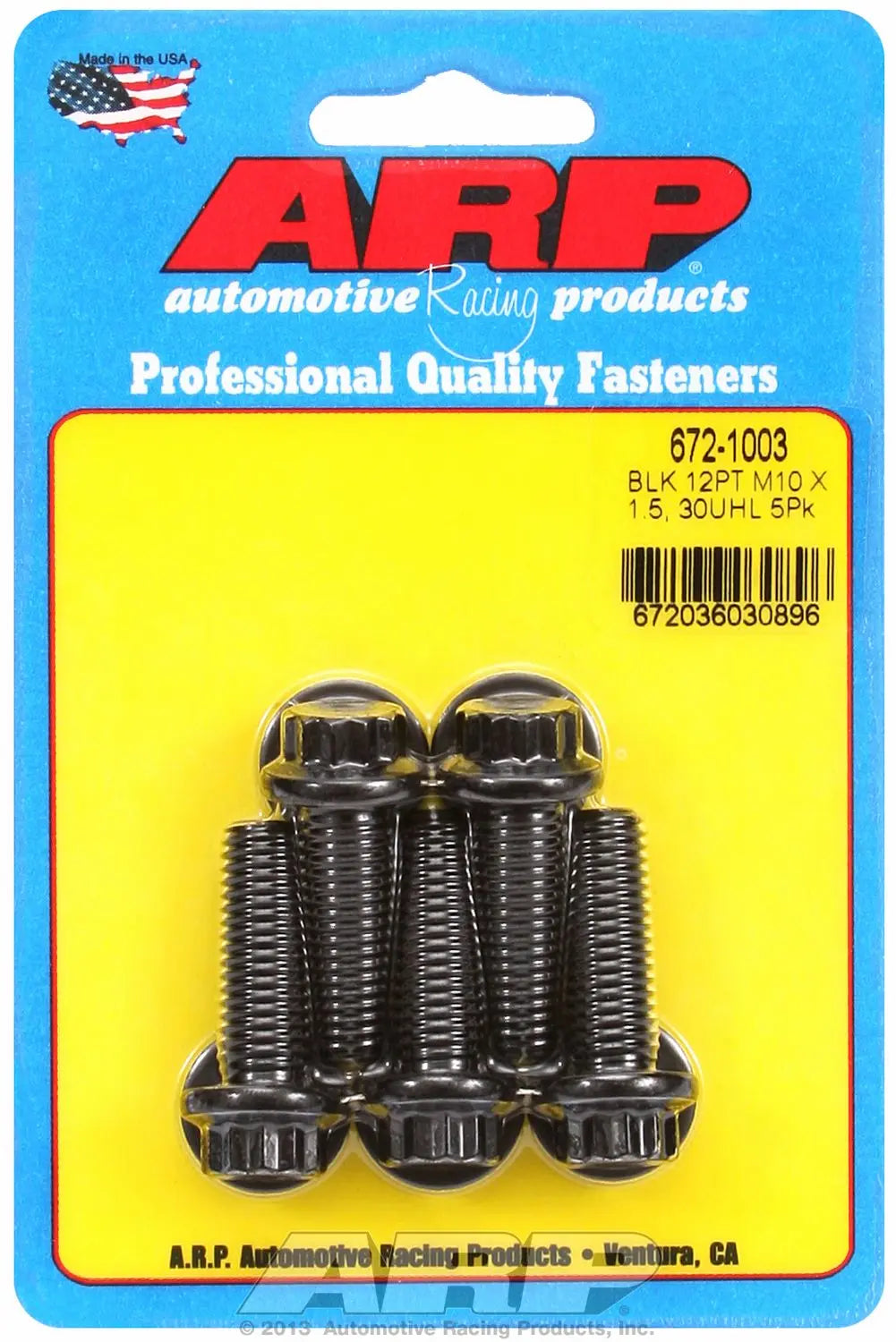 ARP M10 x 1.50 x 30mm 12-Point Black Flare Nut Socket