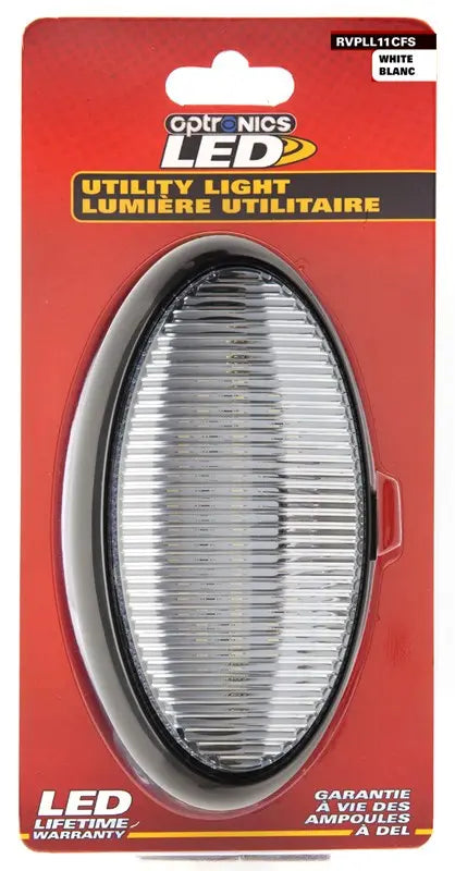 Optronics RVPLL11CFS LED Porch Light - Oval Black Frame with Clear Lens