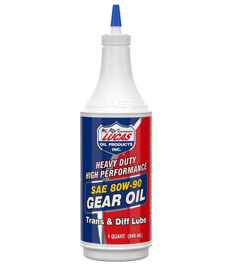 Lucas Oil 80W-90 Gear Oil QT - Heavy-Duty Gear Lubricant for Automotive and Industrial Applications
