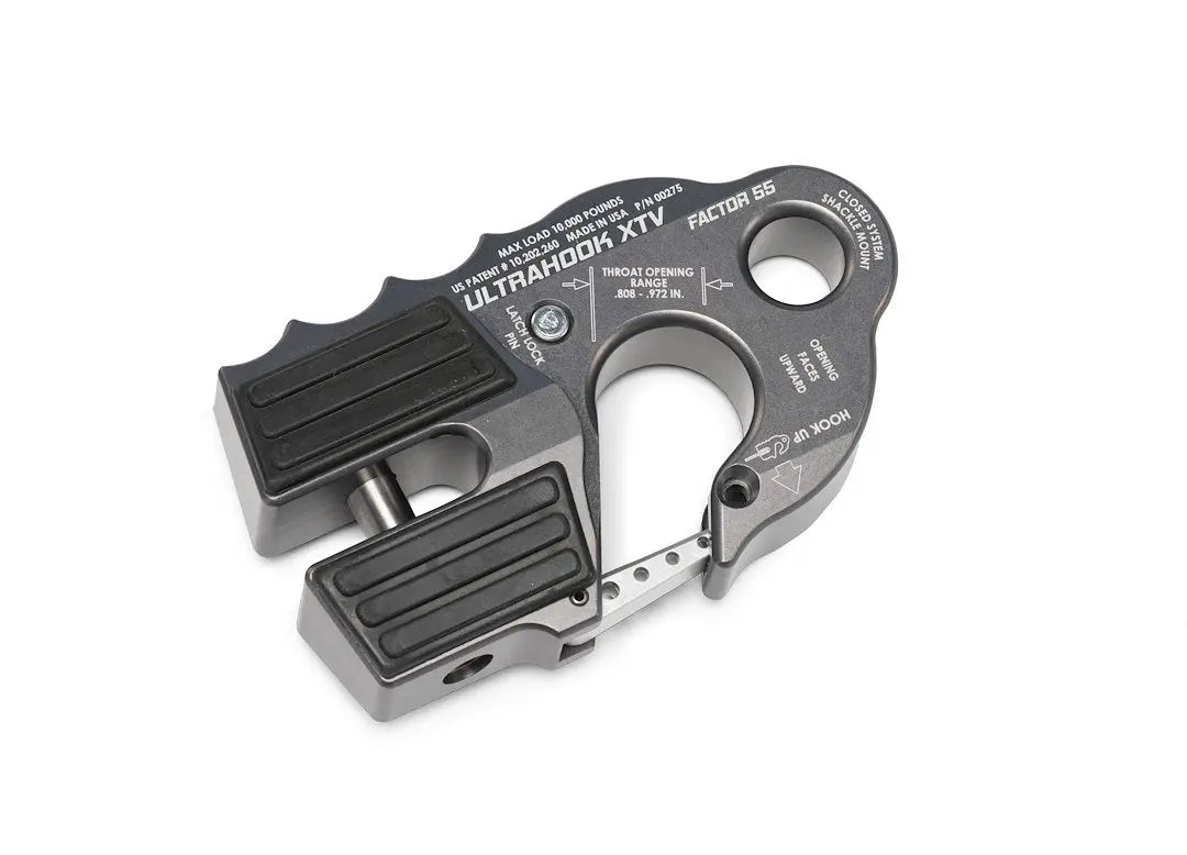 Factor 55 UltraHook XTV Gray – Heavy-Duty Recovery Hook for Off-Road Vehicles