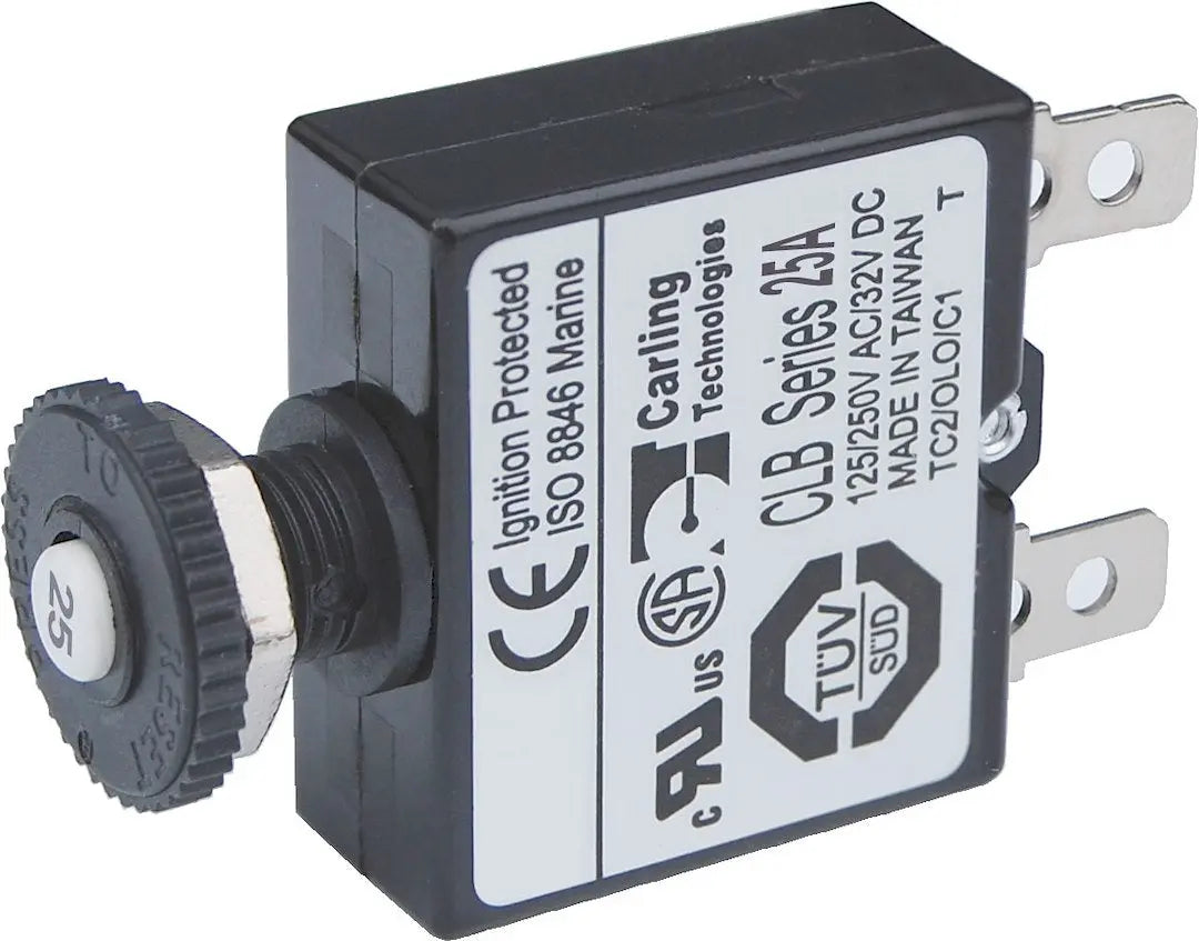 Blue Sea Systems 7058BSS Circuit Breaker Push Button, 25A