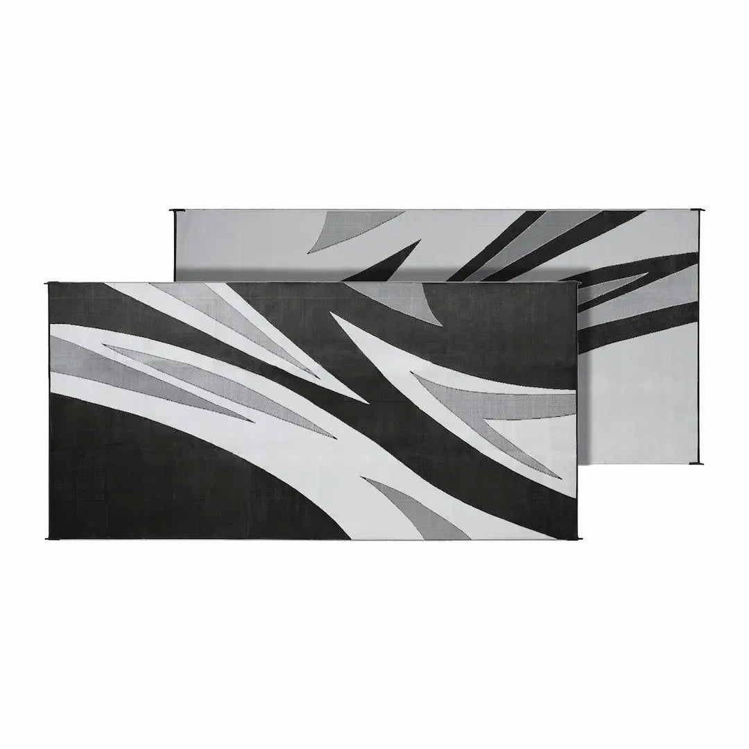 Faulkner 46258 Summer Waves 8x16 Black Mat for Poolside and Deck Use