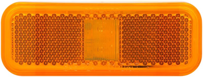 OPTRONICS MCL44AB1 Amber LED Mark Light, Rectangular, 1-Wire Connection