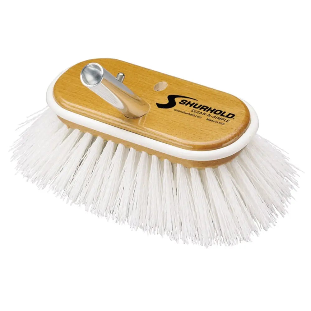 SHURHOLD IND 950 6' Deck Brush with Extra Stiff White Polished Bristles