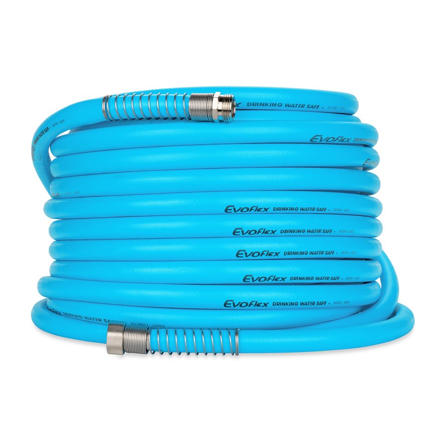 Camco EVOFLEX 75' Drinking Water Hose - 5/8 inch Durable Flex Hose for RV and Camping