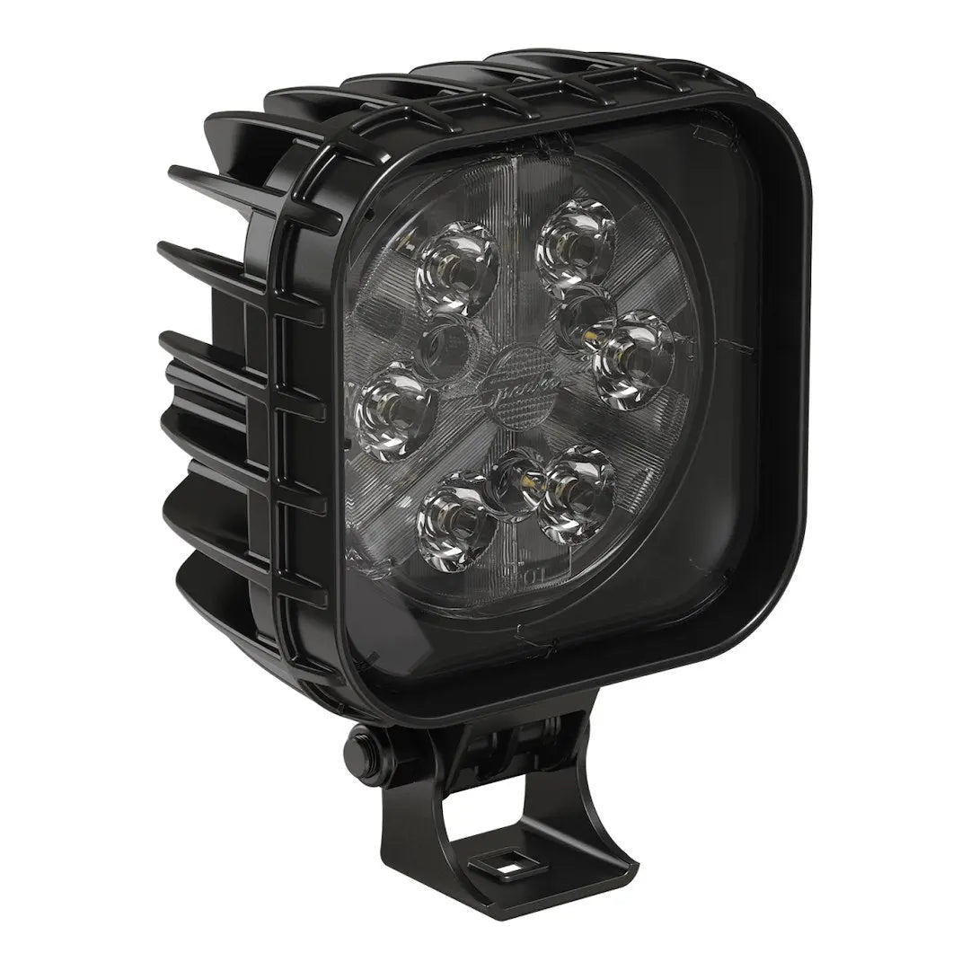 JW Speaker 832F-12/24V Worklamp Black Flood PC - Heavy Duty LED Floodlight for Construction and Work Sites