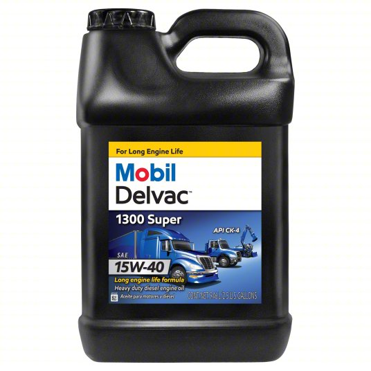 Mobil Delvac 1300 Super 15W-40 Diesel Engine Oil - Heavy Duty Motor Oil for Commercial Vehicles by MOBIL