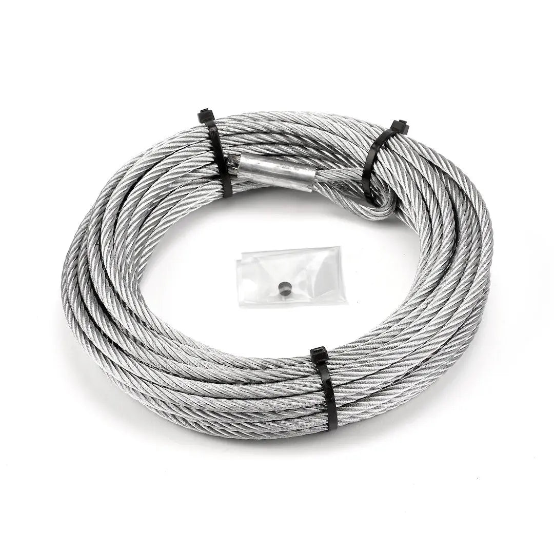 WARN Industrial Wire Rope, 1/4 inch x 50 ft - Durable Synthetic Coated Steel Cable