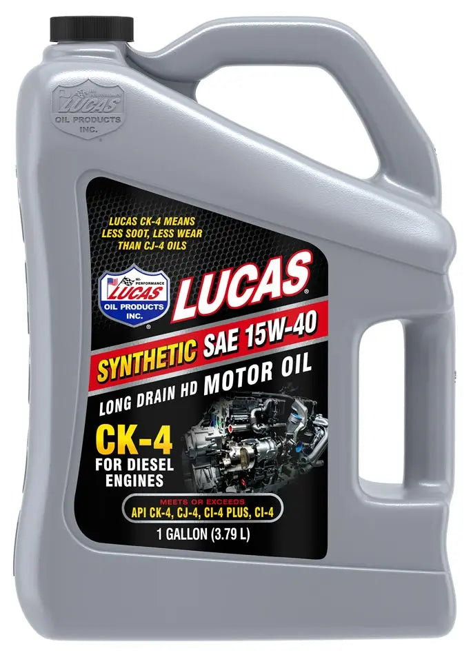 Lucas Oil Synthetic SAE 15W-40 CK-4 Truck Oil - High-Performance Motor Oil for Heavy-Duty Engines