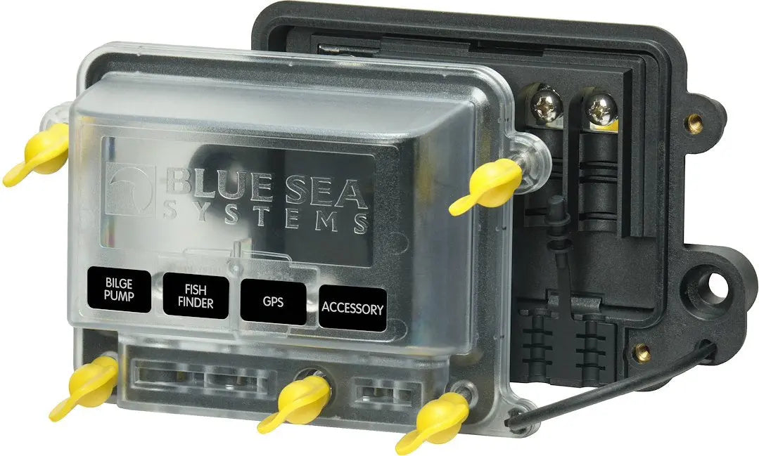 Blue Sea Systems 2356100BSS H2O 4-Gang Common Bus Bar - Durable Manual Connection