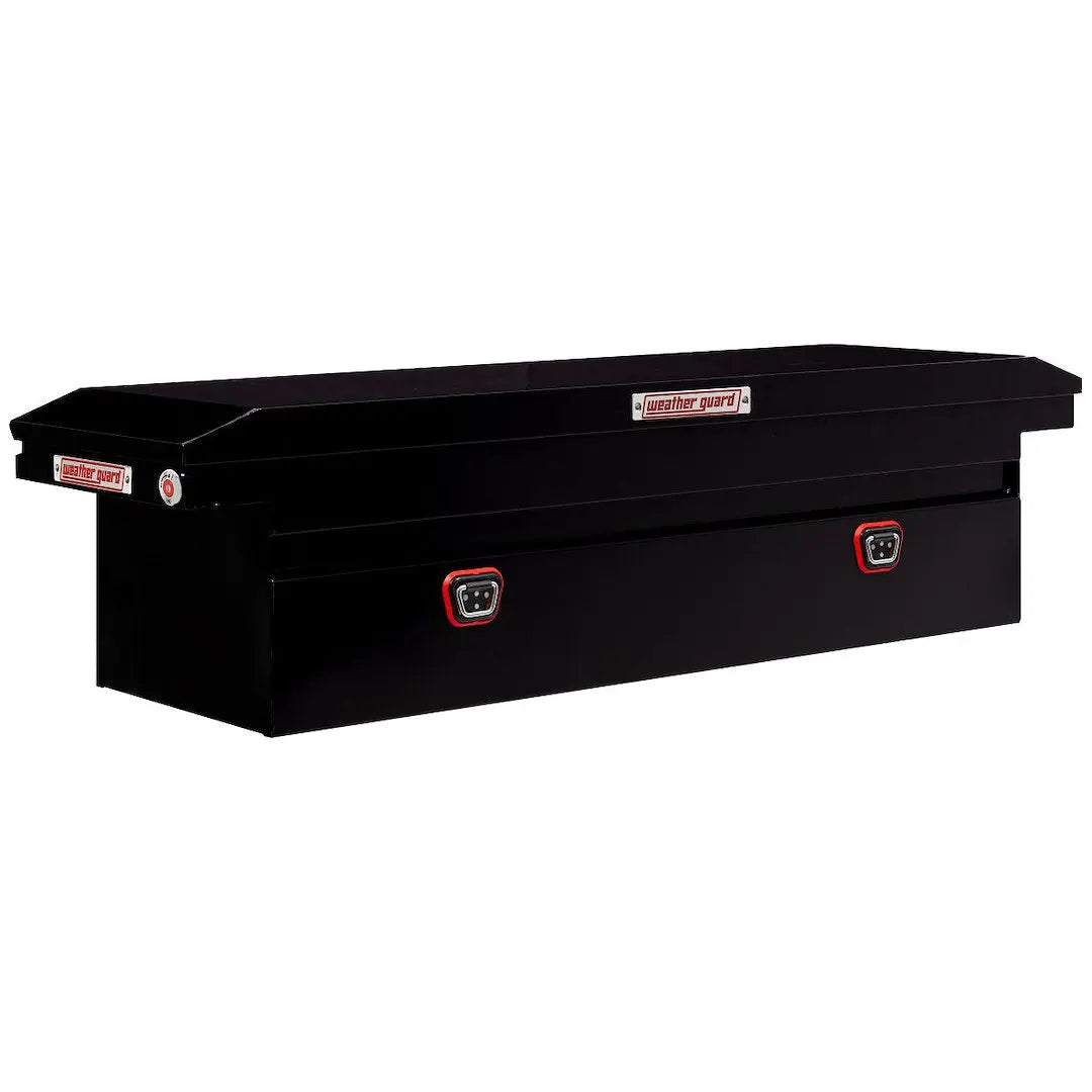 WeatherGuard Saddle Box Model 120504 – Durable Aluminum Storage for Work Vehicles